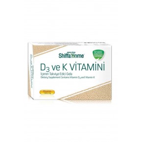 Shiffa Home D3 ve K2 Vitamini 1300 mg Softjel Shiffa Home D3 ve K2 Vitamini 1300 mg Softjel